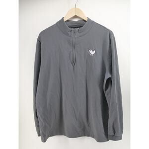 Bad‎ Birdie Mens L Large 1/4 Zip Golf Pullover Sweater Gray Long Sleeve